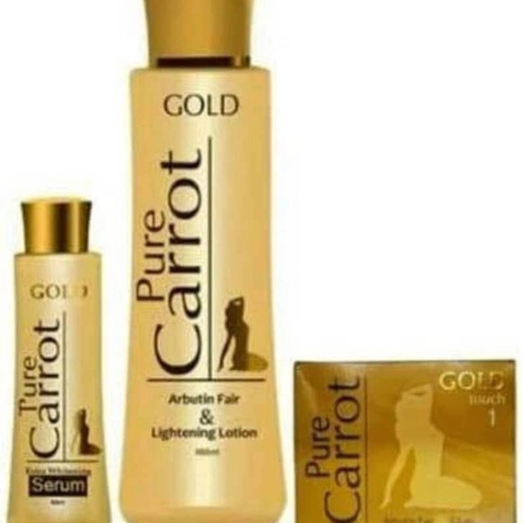 Pure Carrot Gold Arbutin Fair Lightening Lotion setsoap  lotion 3 on 1
